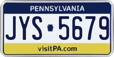 PA license plate JYS5679