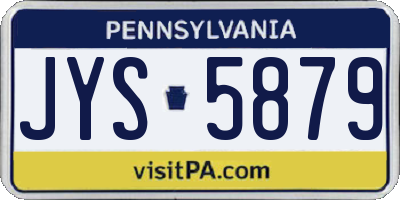 PA license plate JYS5879