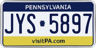 PA license plate JYS5897