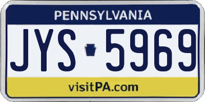 PA license plate JYS5969