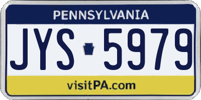 PA license plate JYS5979