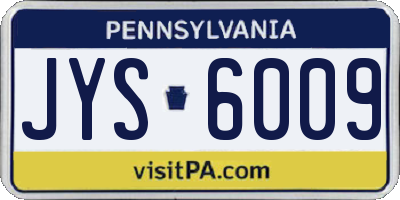 PA license plate JYS6009