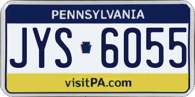 PA license plate JYS6055