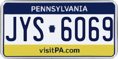 PA license plate JYS6069