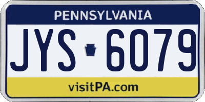 PA license plate JYS6079