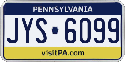 PA license plate JYS6099