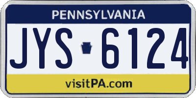 PA license plate JYS6124