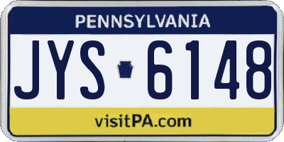 PA license plate JYS6148