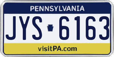 PA license plate JYS6163