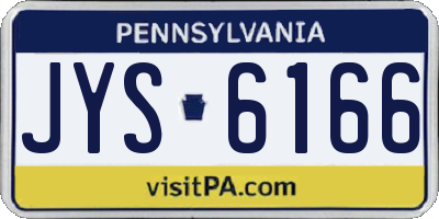 PA license plate JYS6166