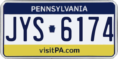 PA license plate JYS6174