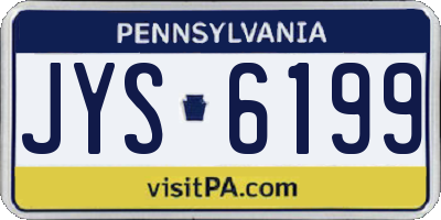 PA license plate JYS6199