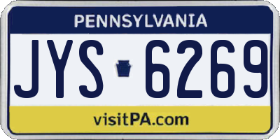 PA license plate JYS6269