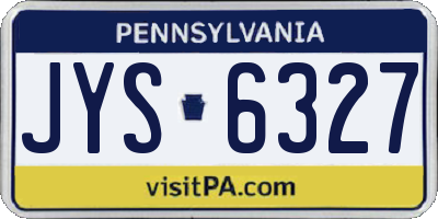 PA license plate JYS6327