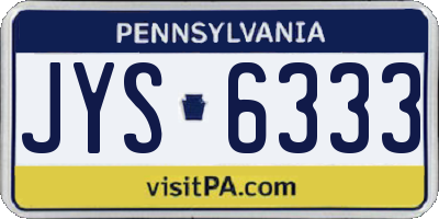 PA license plate JYS6333