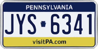 PA license plate JYS6341