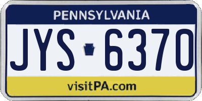 PA license plate JYS6370