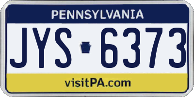 PA license plate JYS6373