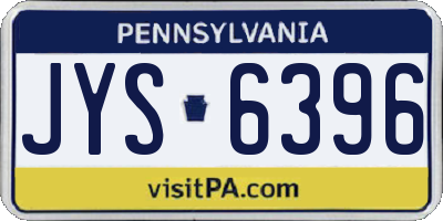 PA license plate JYS6396