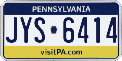 PA license plate JYS6414