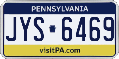PA license plate JYS6469