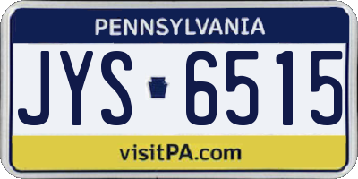 PA license plate JYS6515