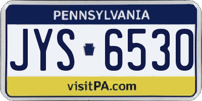 PA license plate JYS6530