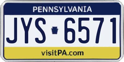 PA license plate JYS6571