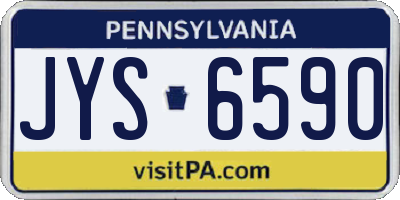 PA license plate JYS6590