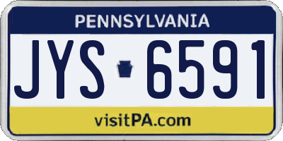 PA license plate JYS6591