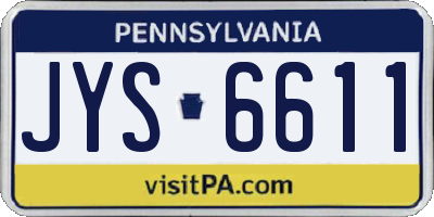PA license plate JYS6611