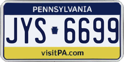PA license plate JYS6699