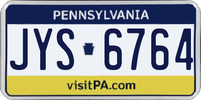 PA license plate JYS6764