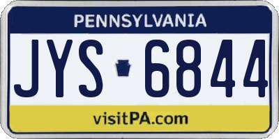 PA license plate JYS6844