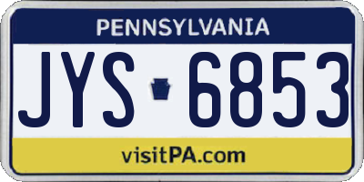 PA license plate JYS6853