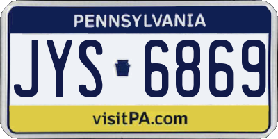 PA license plate JYS6869