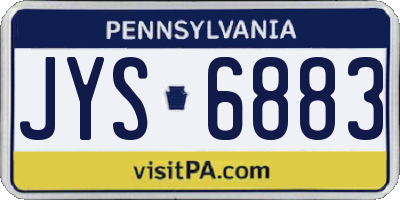 PA license plate JYS6883