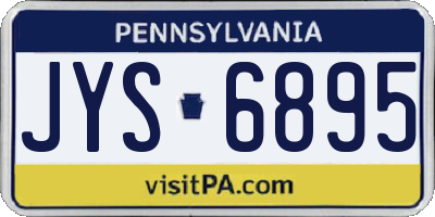 PA license plate JYS6895