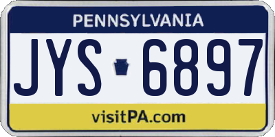 PA license plate JYS6897