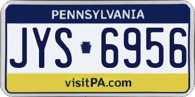 PA license plate JYS6956