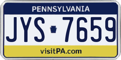 PA license plate JYS7659