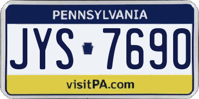 PA license plate JYS7690
