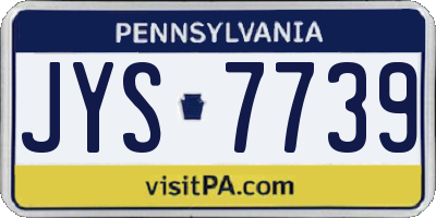 PA license plate JYS7739