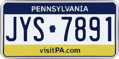 PA license plate JYS7891