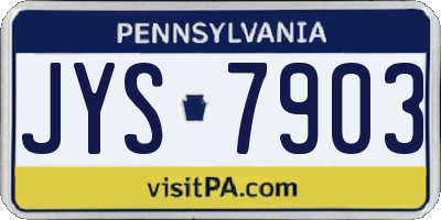 PA license plate JYS7903