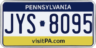 PA license plate JYS8095