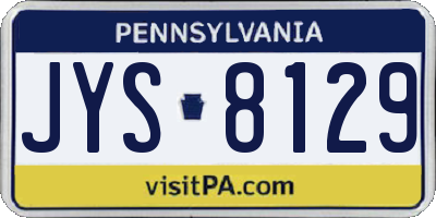 PA license plate JYS8129