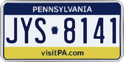 PA license plate JYS8141