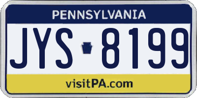 PA license plate JYS8199
