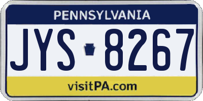 PA license plate JYS8267